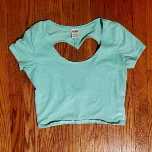 PINK | heart back crop